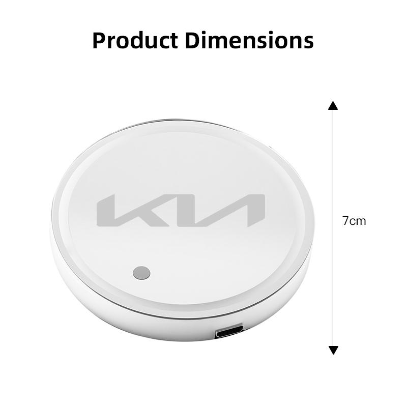 AEF1 LED Car Emblem Water Cup Pad Rechargeable Coaster For KIA K3 Sportage Carnival K5 Seltos Pegas KX1 EV5 Sonet EV6 K4 EV3 Ceed K8