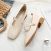 367-1 Versatile square head French single shoes 2025 autumn new super soft-soled women's shoes flat Mary Jane shoes
