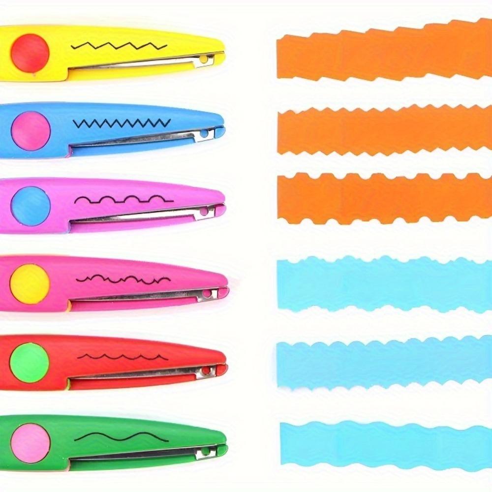 Набор декоративных ножниц с 6 узорами, безопасные 5-дюймовые крафтовые ножницы для скрапбукинга, фотографий и DIY-проектов