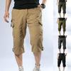 Мужские свободные шорты с несколькими карманами, укороченные повседневные брюки для активного отдыха