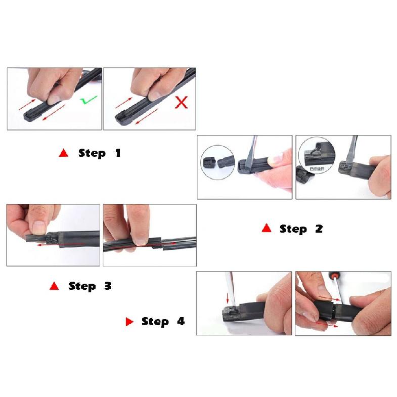 10pcs Car Wiper Blade Silica gel Silicon Refill Strips for Frameless Wipers 6mm 12"14"15“16"17"18"19"20"21"22"24"25"26"28"30"32"