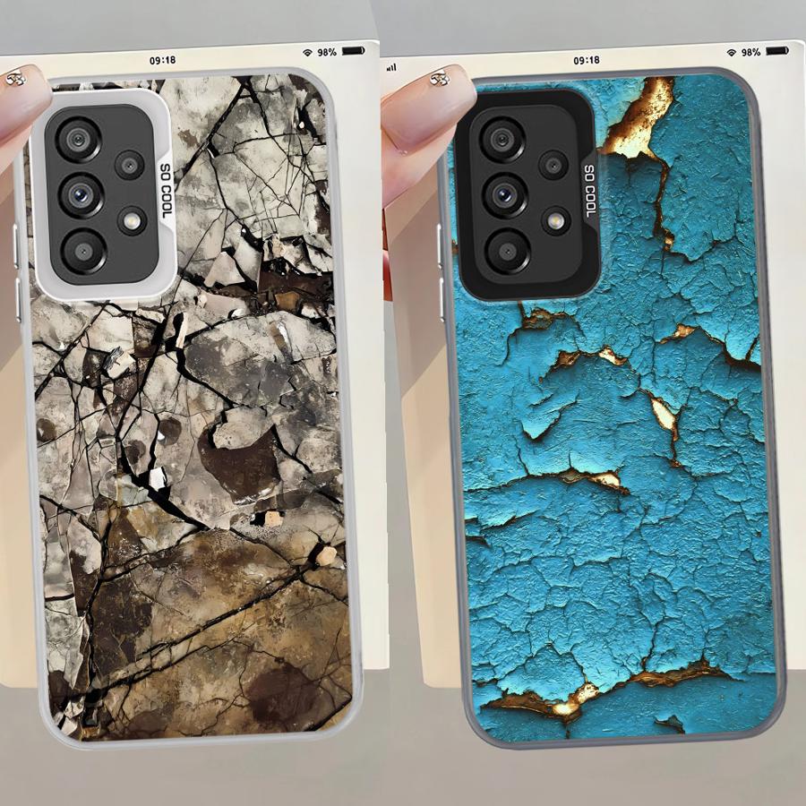 Чехол для Samsung Для Galaxy A12 A25 A22 A14 A16 A34 A32 A15 A24 A13 A23 Мягкая крышка Ретро Дизайн с ржавчиной