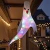Halloween Garden Atmosphere Lights 47 Inch Hanging Ghost Windsock with LED Lights Luminous Flying Ghosts Front Door Decor Flag Wind Socks for