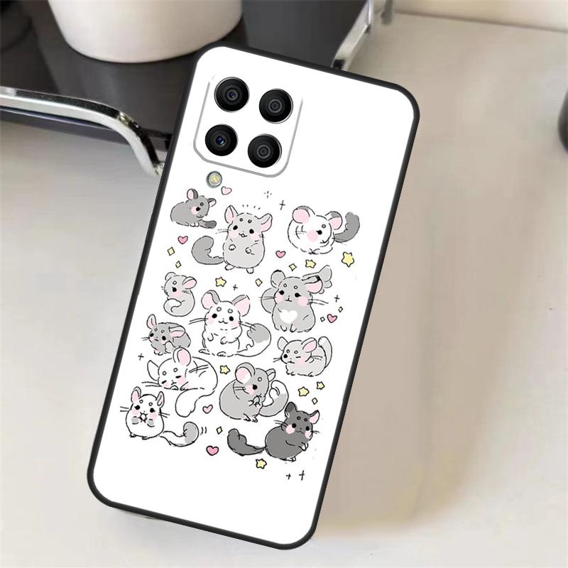 Милый мультяшный чехол с шиншиллой для Samsung Galaxy M15 M35 M55 M56 M36 M16 M06 M31 M13 M33 M53 M12 M32 M52 M14 M34 M54