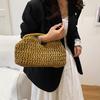 Woven Handheld Bag For Women Large Capacity Summer Beach Vacation With Inner Pocket