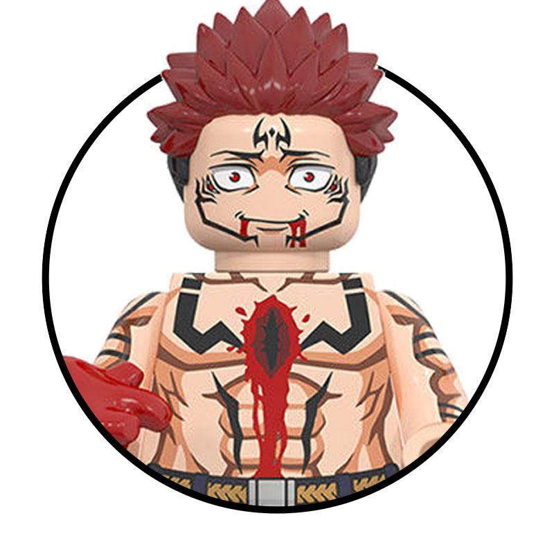 40pcs Jujutsu Kaisen Building Blocks Itadori Yuji Gojo Satoru Ryomen Mini Action Figure Accessories Christmas Gift for Kids
