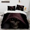 3D Gothic Horror Skull Cartoon Comforter Bedding Set,Duvet Cover Bed Set Quilt Cover Pillowcase,King Queen Size Bedding Set Gift