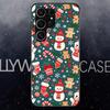 Christmas Santa Claus Snowman Phone Case For Samsung S25 Edge Ultra S23 S22 S21 S20 Ultra Plus S24 Fe A54 A53 A25 Glass Cover