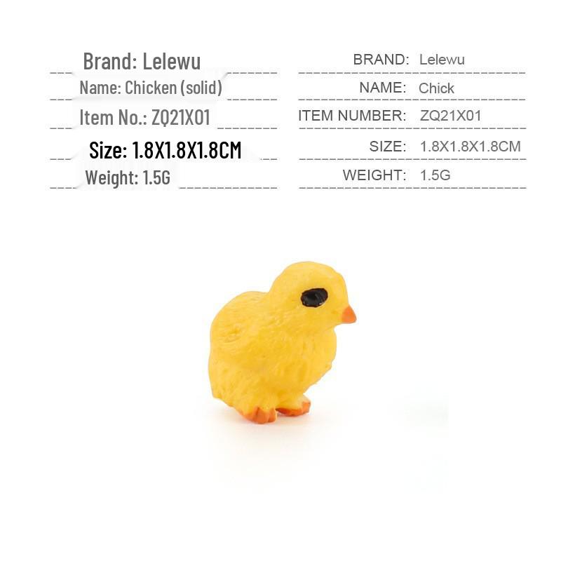 Набор миниатюрных моделей сельскохозяйственных животных для трансграничной торговли: Куры, Утки, Гуси, Коровы и другие