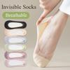 Женские носки-следки, противоскользящие носки, сетчатые невидимые носки для женщин, хлопковая подошва с вставками, влагоотводящие, дышащие, милые носки
