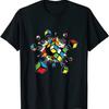 Summer Unisex 3D Printed Rubik's Cube T-shirt Casual Street Size Loose Short Sleeved Shirt