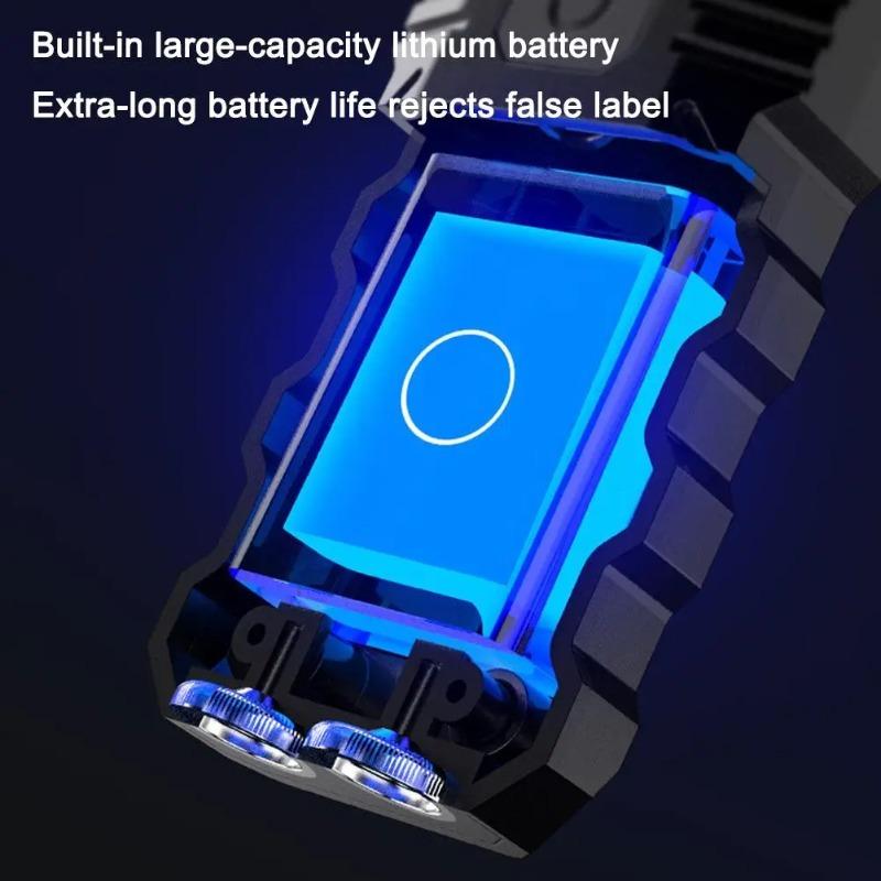 Магнитный светодиодный фонарик с вращающейся на 180 градусов головкой, мини-фонарик, водонепроницаемый, компактный, магнитный рабочий свет для улицы, для чрезвычайных ситуаций, новый