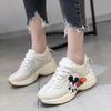 Женская повседневная спортивная обувь Осень Новая Круглый носок Сплайсинг Шнуровка спереди Противоскользящая Износостойкая Обувь с низким верхом