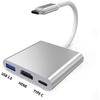 Adaptateur USB-C Vers HDMI - GENERIQUE - 4K - USB 3.0 - Charge PD - Aluminium