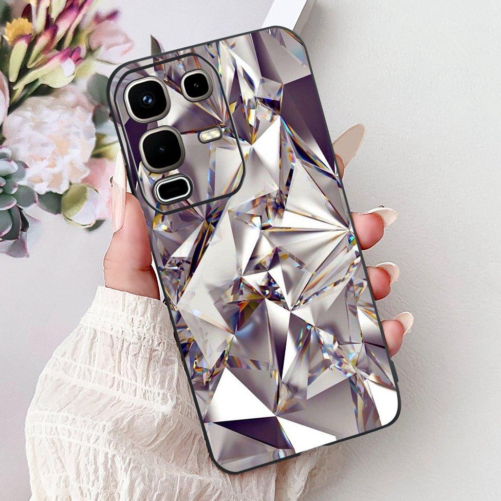 For Infinix Note 50s X6870 Back Cover For Infinix Note 50s 5G Case Silicone Fashion Luxury Flowers Cute Cat Funny Painted Bumper