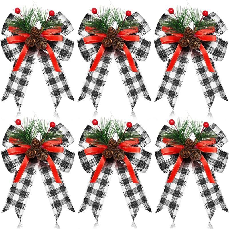 Большой бархатный бант для верхушки рождественской елки, DIY, ornament из ленты с проволочным краем