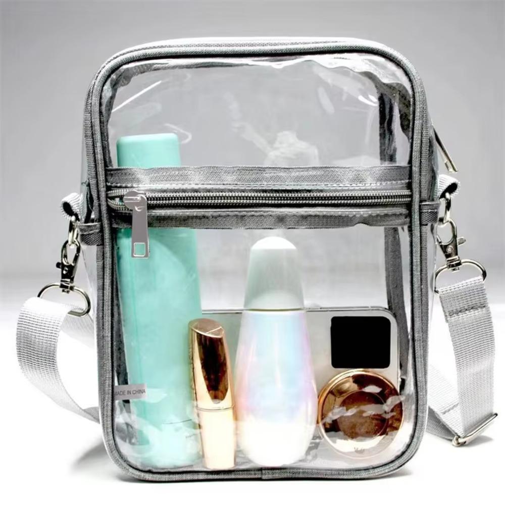 Adjustable Shoulder Strap Crossbody Bag Large Capacity Transparent Messenger Bag Travel