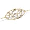[L7694] - Gold Plated Bracelet 'Sissi' White Gold - 26x13 Mm