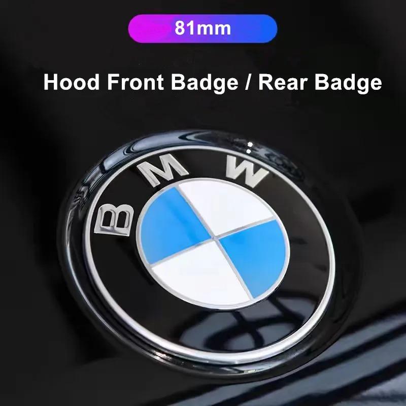81MM BMW Engine Hood Emblem Rust Resistant Waterproof Front Logo Badge Fit E F G Chassis X Series Car Decor Accessories
