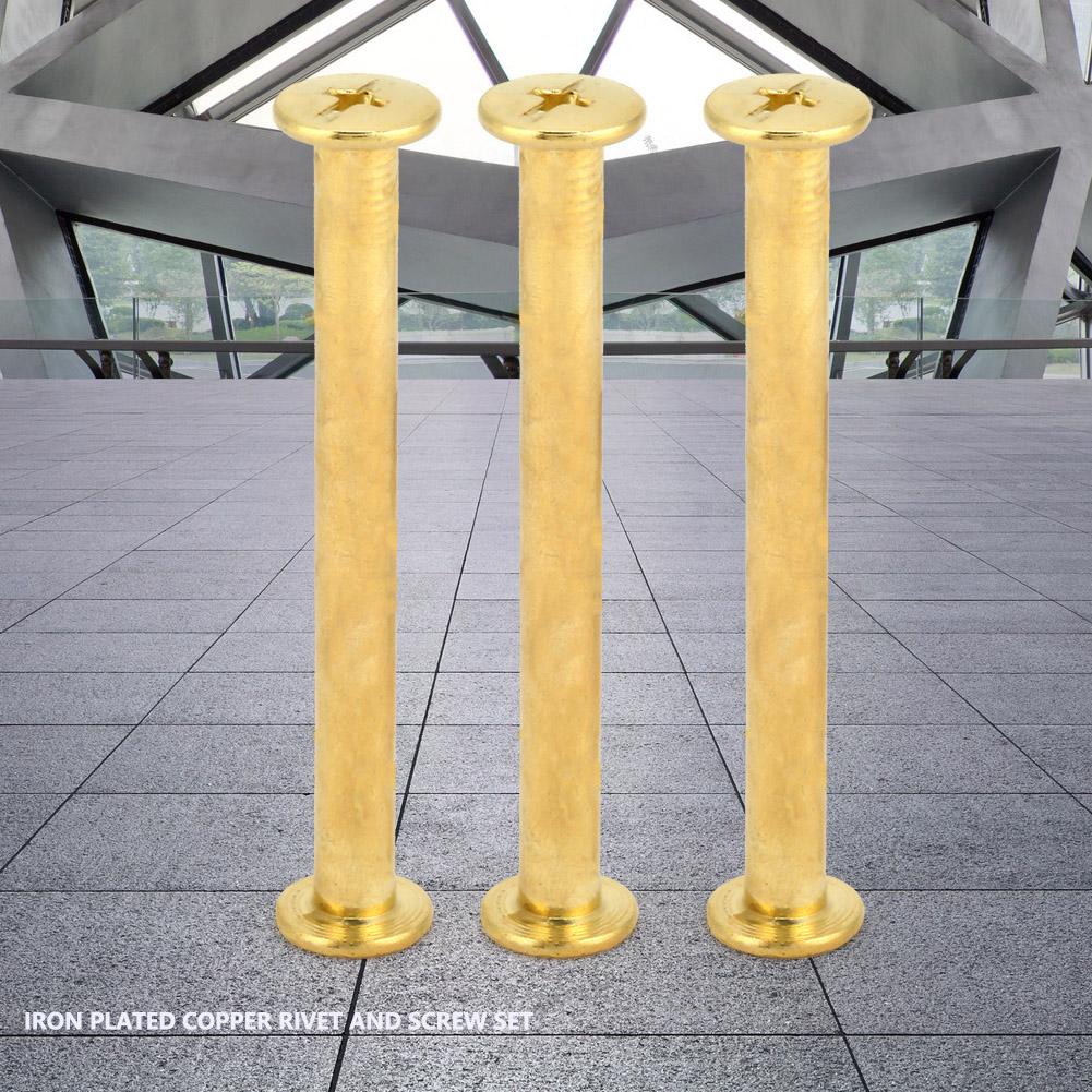 10pcs M5 Flat Head Book Album Rivets Screw Set DIY Craftmaking Rivet (M5*50)