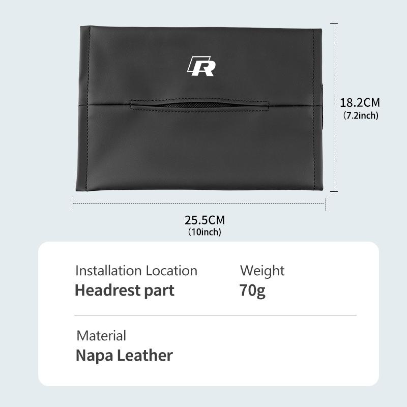TMBCU1 Napa Leather Car Tissue Box Armrest Box Tissue Bag Accessories For Volkswagen VW Golf Polo 4 5 6 Passat B5 B6 B7 CC Jetta Tiguan