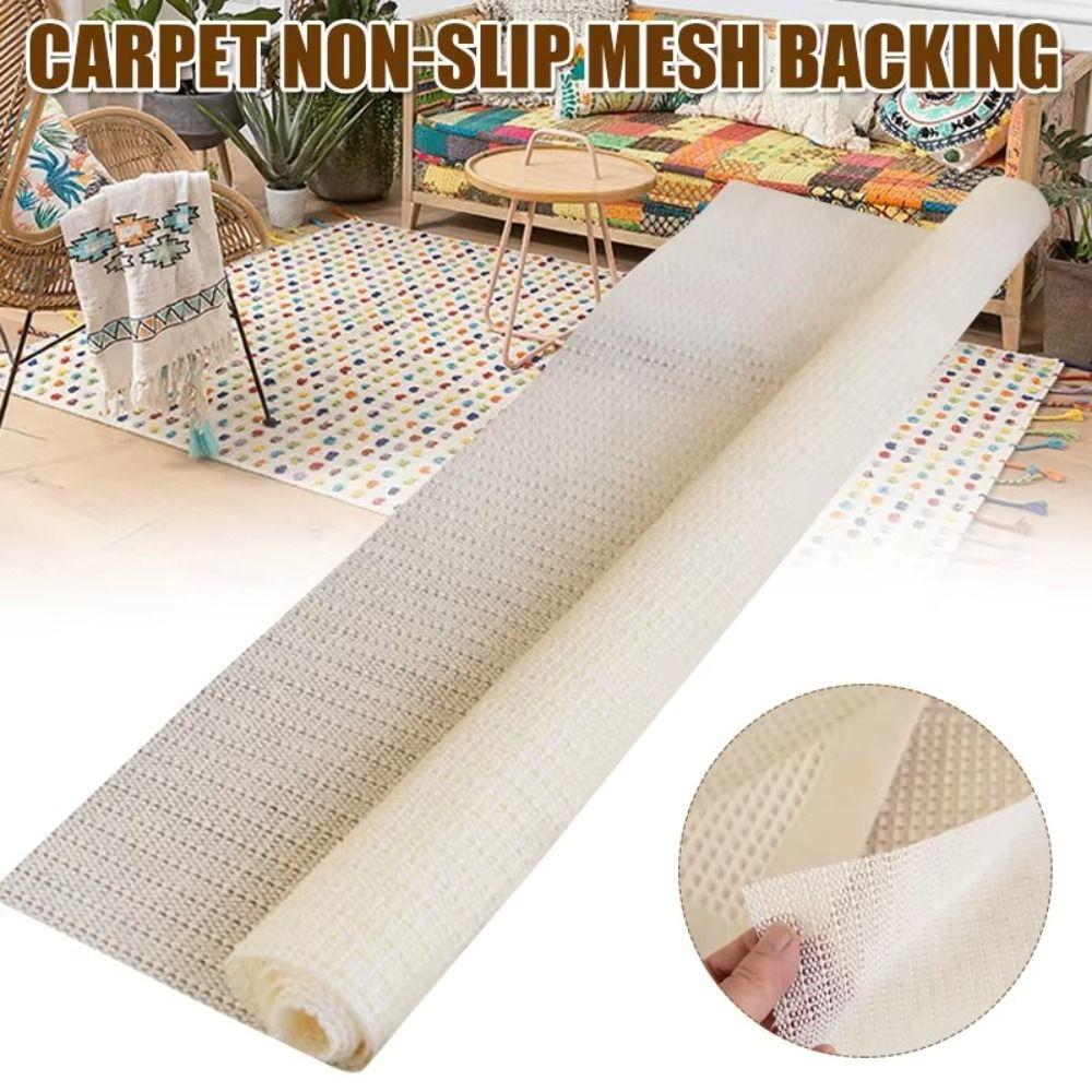 PVC Foaming Non Slip Mat White Antiskid Net Cloth New Fixing Base Fabric