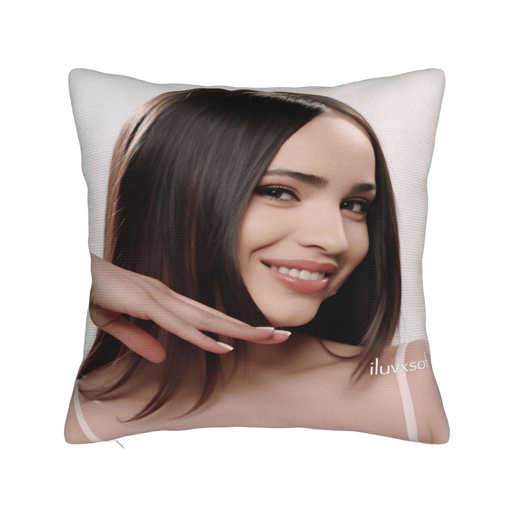 Actor S-Sofia C-Carson Pillow Cover Novelty Pillow Case For Living Room Chair Soft Cushion Cover Birthday Present