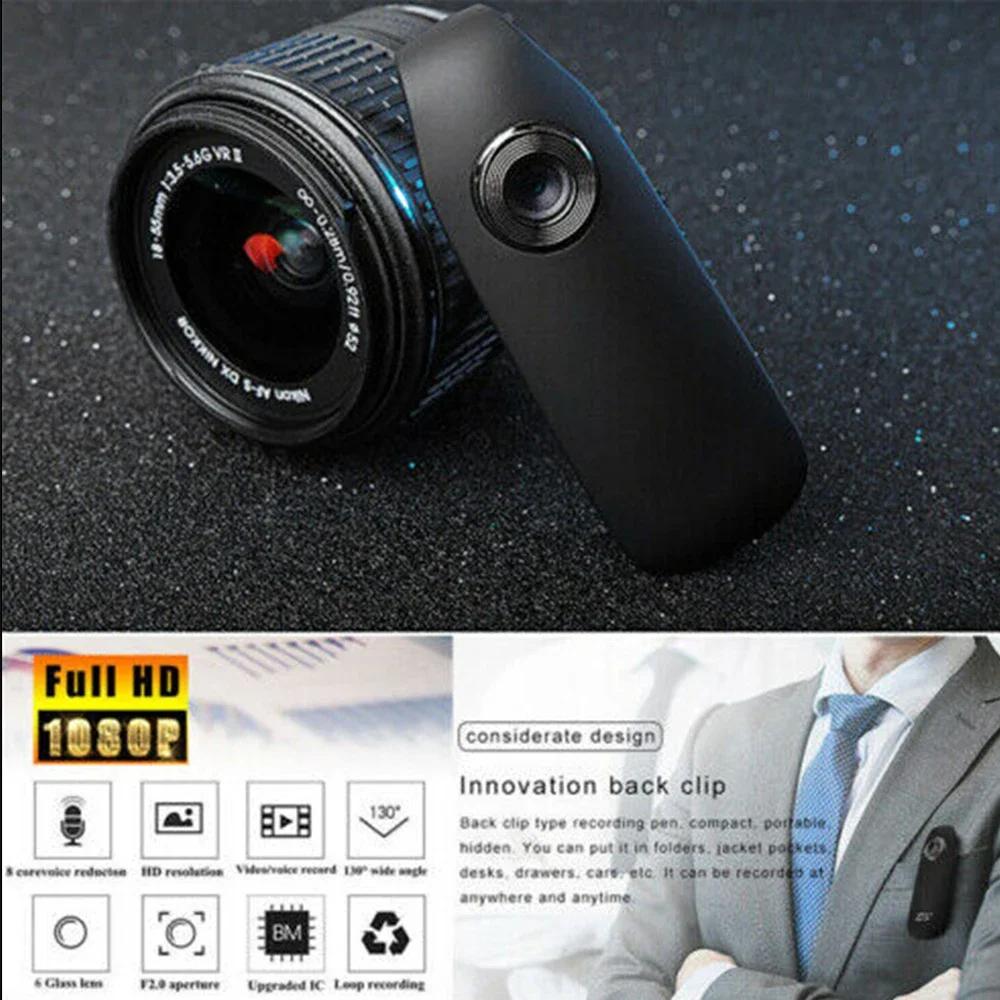 2025 New HD 1080P Mini Camera Back Clip Wearable Compact Body Cam Outdoor Security Sports DV Camcorder Motion Detection Video Recorder