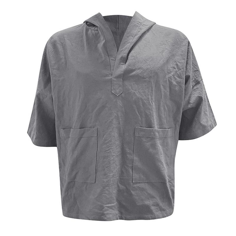 Мужские летние комплекты: худи с капюшоном и шорты. Повседневные, для отдыха, пляжа. Комплект из двух предметов. Мужские повседневные костюмы: худи из хлопка и льна однотонные.