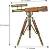 Двойной ствол настольный декоративный латунный телескоп со штативом морской функциональный
