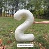 Large Milk White Number Balloons (32/40 Inch) – Ideal for Kids' Birthday Parties and Outdoor Photo Props