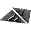 2Pcs Rear Louver Window Compatible for Toyota Mark X Reiz 05-09 ABS Carbon Fiber Side Shutter Cover Trim Sticker Vent Scoop Accessories