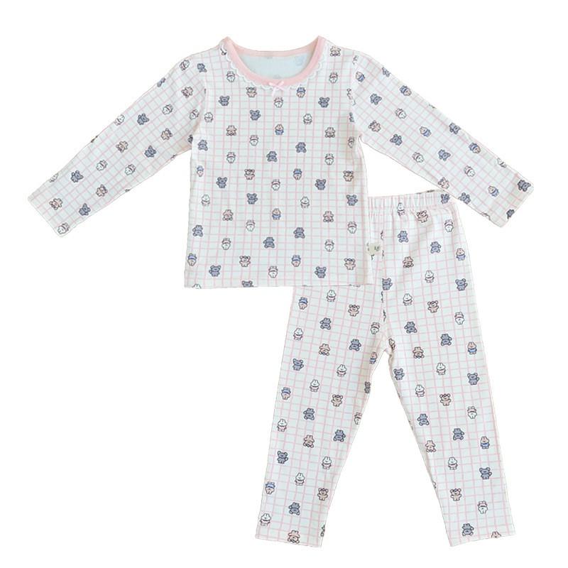 Kids Cotton Underwear Set Cartoon Sleepwear Boys Girls Pajamas