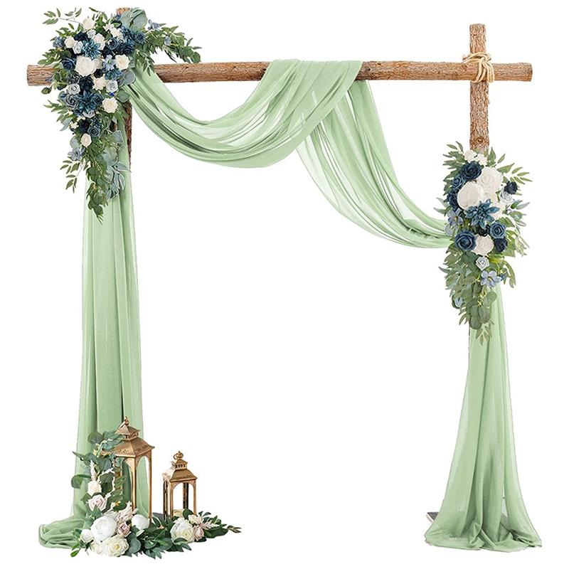 Wedding Arch Drape Chiffon Fabric Draping Curtain for Wedding Stage Backdrop Ceremony Reception Hanging Decoration
