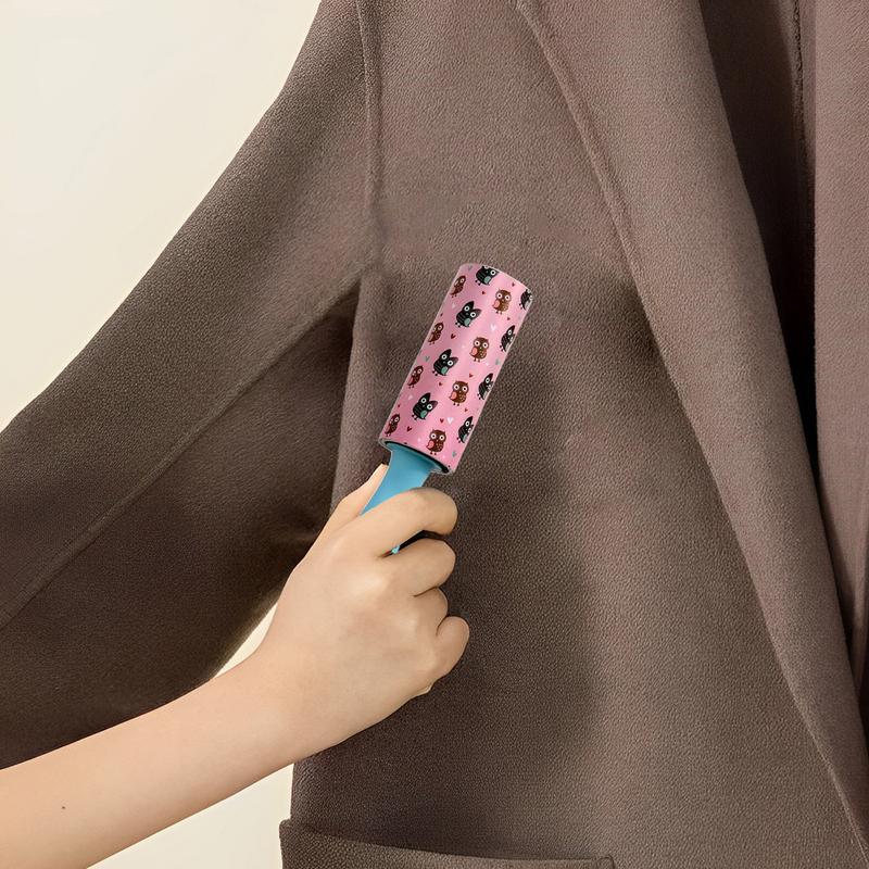 Валик для удаления ворса со сменными насадками, липкий валик для удаления ворса для шерсти домашних животных, собачьей шерсти, чистки дивана от пыли, клейкий ролик разрывного типа