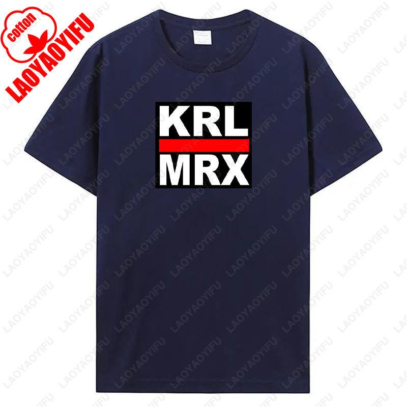KRL MRX Tshirt Kommun Is Mus So Zialis Mus Marx Revolution Castro Lenin Engels Graphic Tshirts Unisex Cotton Fashion Vintage Tee