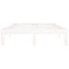 Solid Wood Bed without Mattress White 120x200 cm Pine Wood