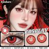 Eyeshare 1 Pair Red Cosplay Contact Lenses for Eyes Halloween Eye Makeup Lens Crazy Cosplay Party Accessories