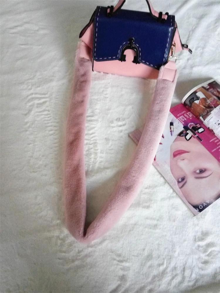 Женский плюшевый широкий меховой плечевой ремень для сумок - Универсальная замена для сумок через плечо и на одно плечо