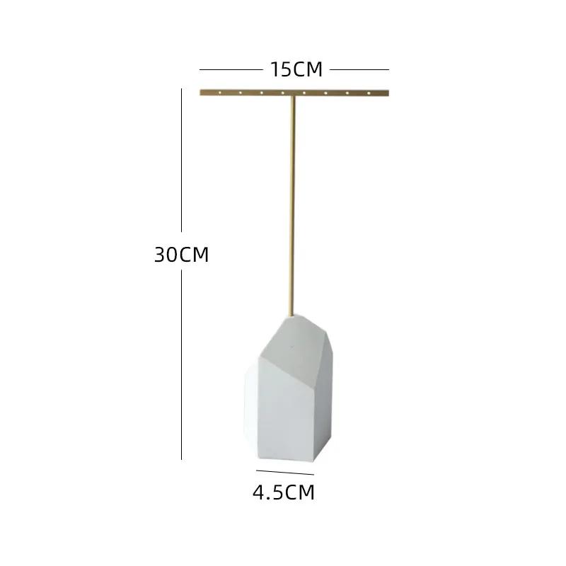 Подставка для украшений, белая гипсовая Т-образная подставка для серег, колец, с украшениями, дисплей для украшений, фотоаксессуары