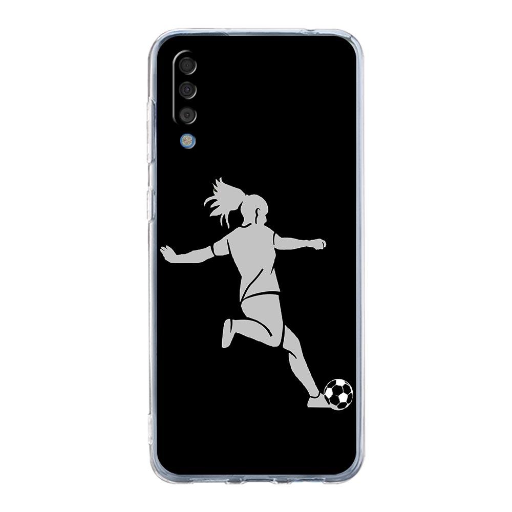 Football Player Soccer Art Phone Case For Samsung Galaxy A52 A50 A70 A30 A40 A20S A20E A02S A12 A22 A72 A32 5G A04s Clear Cover