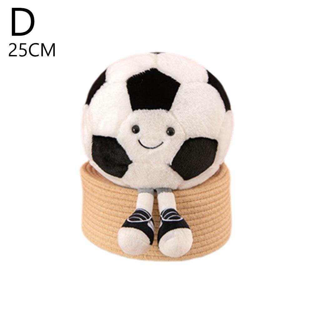25/33cm Creative Football With Foot Plush Toy Doll Children Decorate Room Cute Basketball Fun Volleyball Soft Pillow