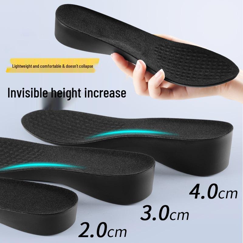 Unisex Odor-Resistant Shock-Absorbing Height-Increasing Insoles - Breathable & Invisible for Shoes and Boots
