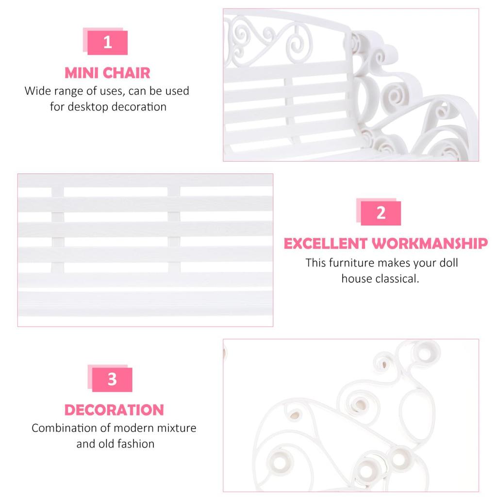 Ipetboom Миниатюрный Сделано из Модело с Прочный Идеально подходит для Феи и DIY Набор из 2 Скамеек, Отделка, Кукольные домики, Сады, Проекты,