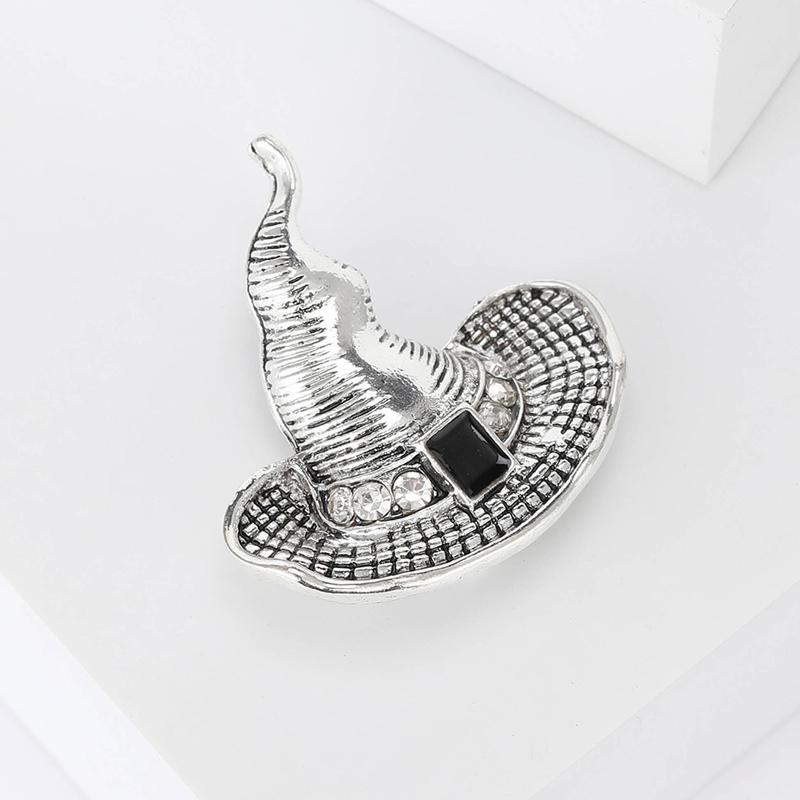 Брошь в виде шляпы ведьмы, старинная золотая брошь, булавка, волшебный подарок на Хэллоуин, ювелирная булавка