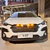 Автомобильная лампа в среднюю решетку для Subaru Crosstrek/ WRX /XV/ Outback, 4 светодиода, мигающая, зажим для средней решетки, дневная янтарная предупреждающая лампа