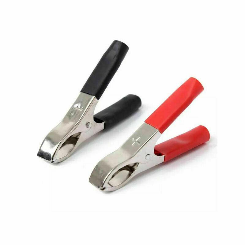 4 шт., 30 А, красный + черный, 75 мм, крокодил, аллигатор, караван, фургон, зажим для тестового провода аккумулятора