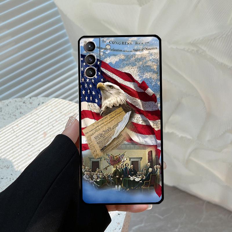 Флаг Американский Флаг США Чехол Для Samsung Galaxy S25 Ultra S21 S22 S23 S24 Ultra S9 S10 Plus S23 S25 FE Чехол Funda
