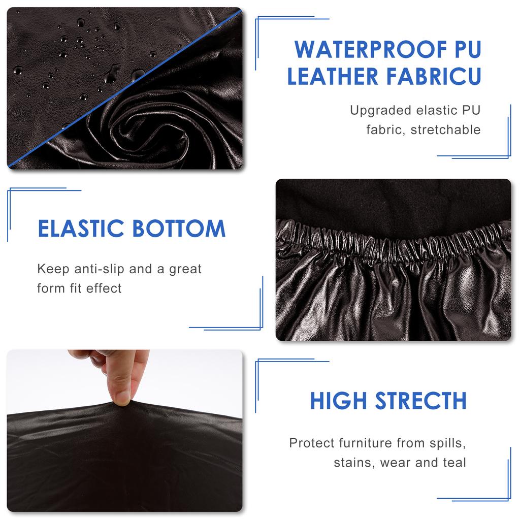 Стрейчевый чехол на скамью ПУ Чехол на скамью для столовой Элегантный чехол-накидка на скамью Защита сиденья Защита от грязи Пылезащитный Чехлы для стула пианино