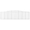 Vidaxl Kosze Gabionowe, 5 Szt, 400X30X100/120 Cm, Galwanizowane Żelazo